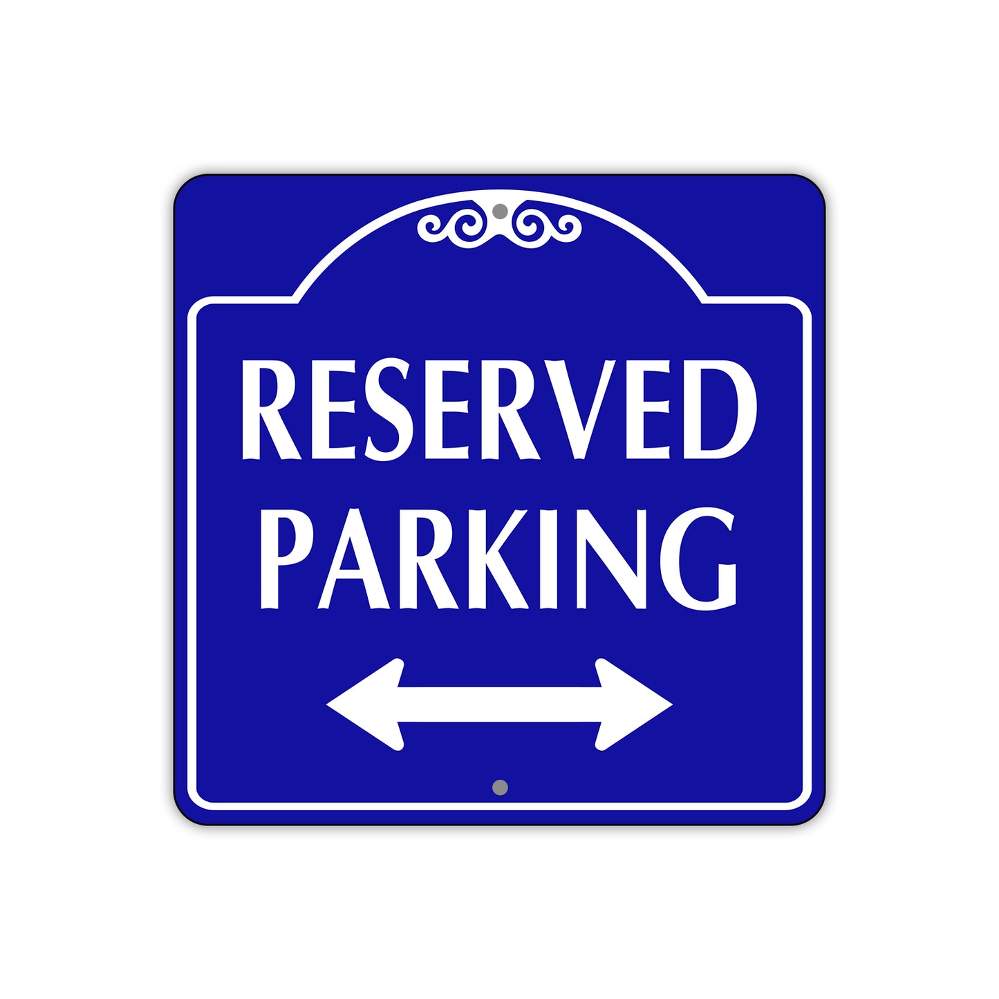 Reserved Parking Both Side Square Metal Sign Plate