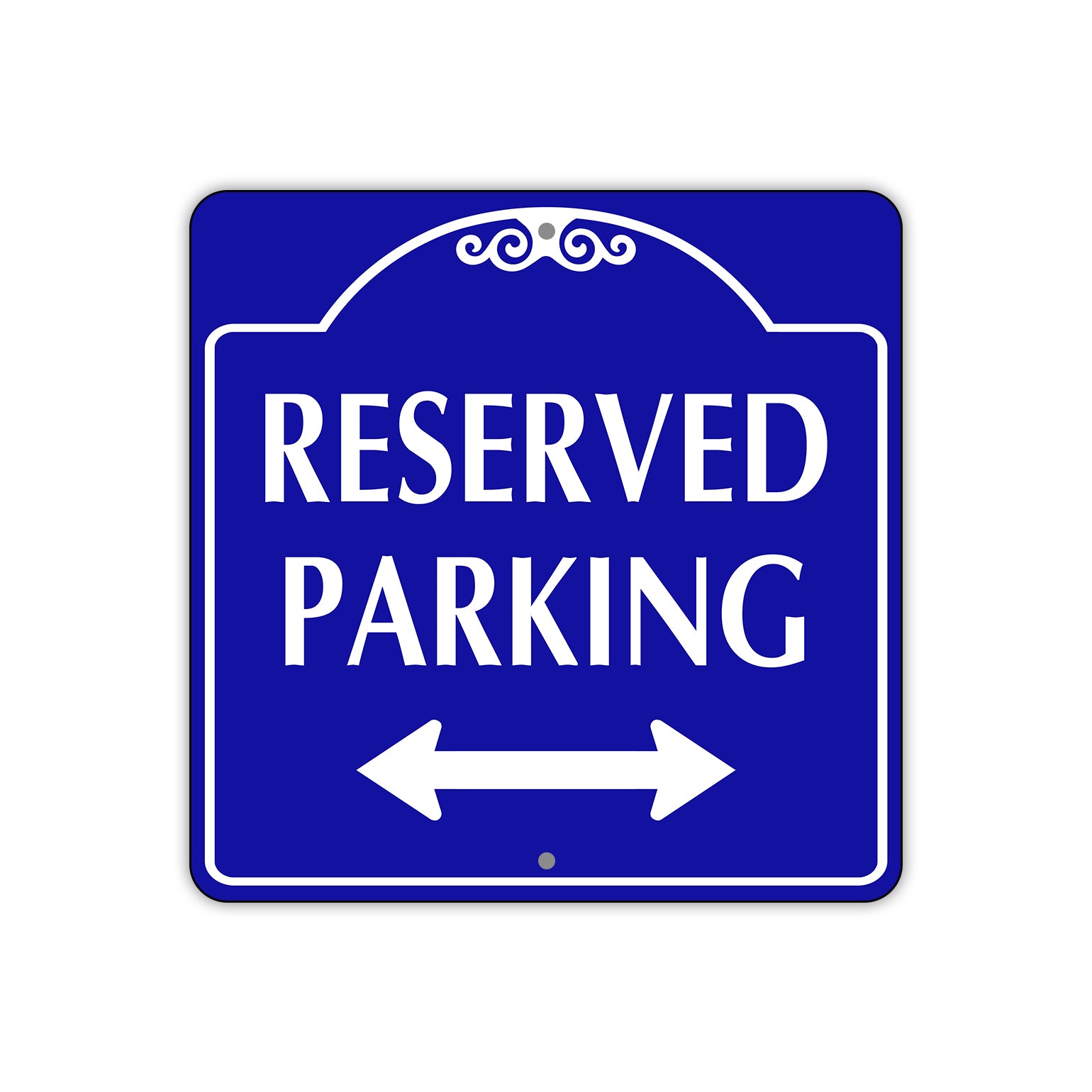 Reserved Parking Both Side Square Metal Sign Plate
