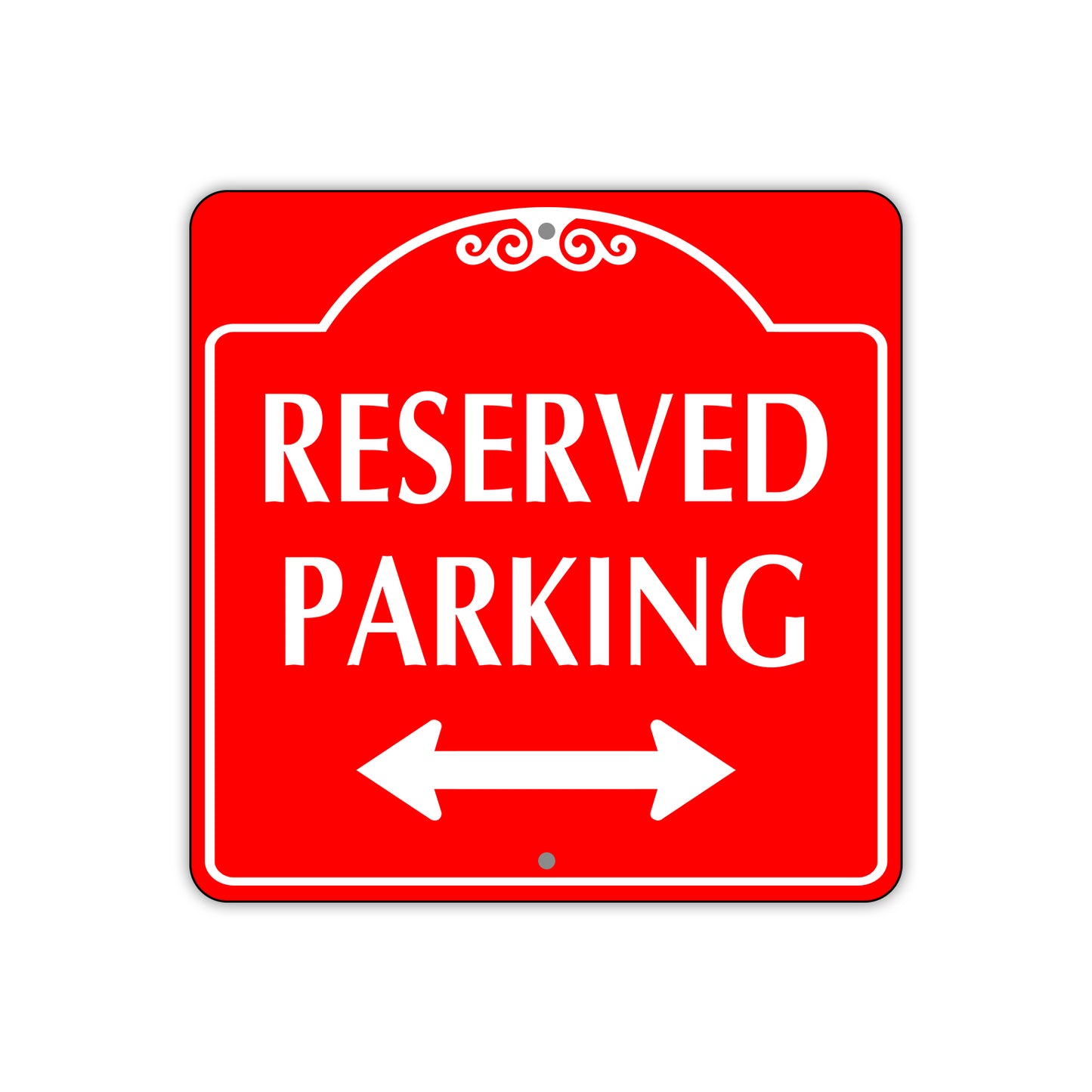 Reserved Parking Both Side Square Sign