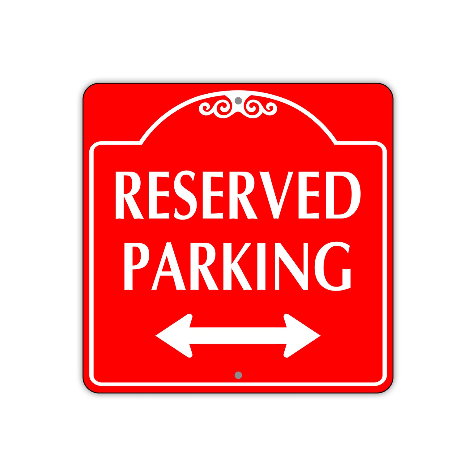 Reserved Parking Both Side Square Sign