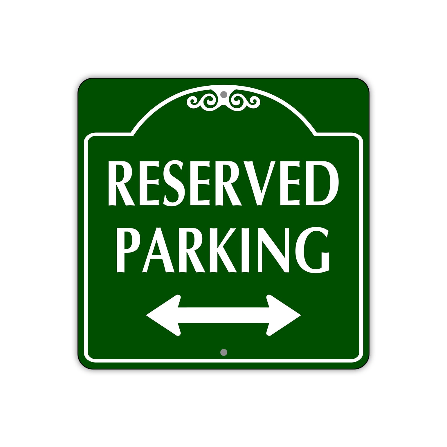 Reserved Parking Both Side Square Sign Plate