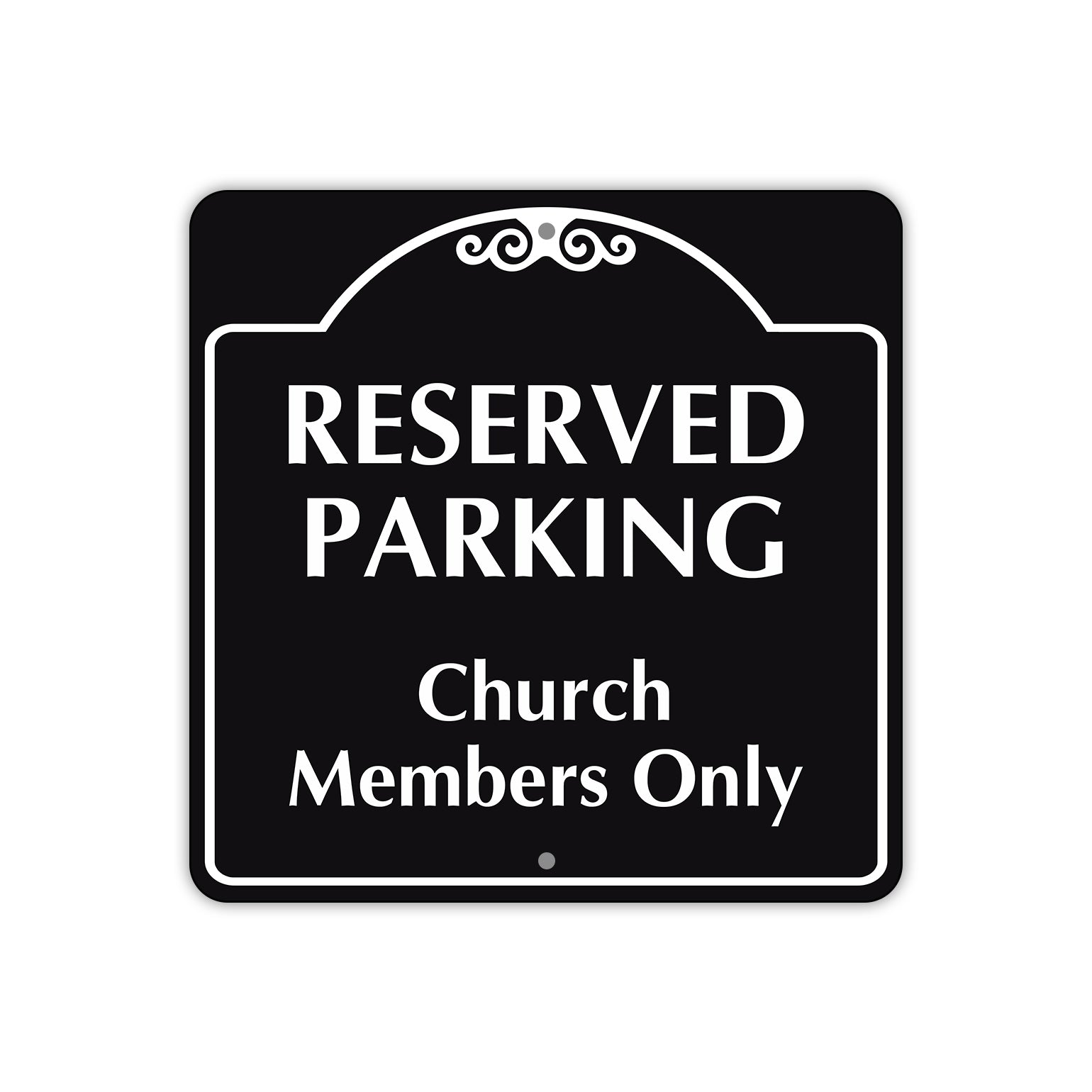Reserved Parking Church Member Only Square Metal Sign 