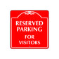 Reserved Parking For Visitors Square Sign