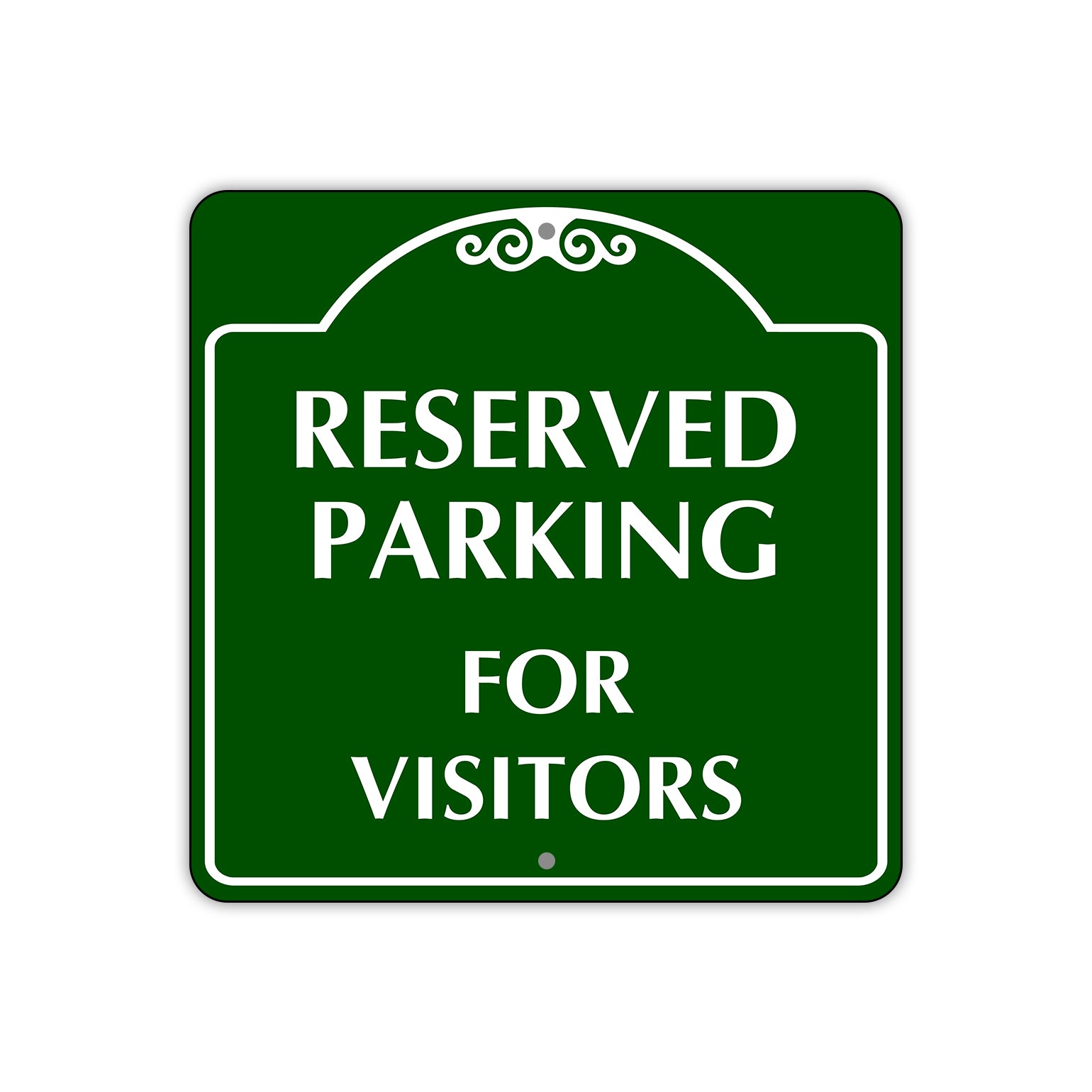 Reserved Parking For Visitors Square Sign Plate