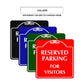 Reserved Parking For Visitors Square Signs