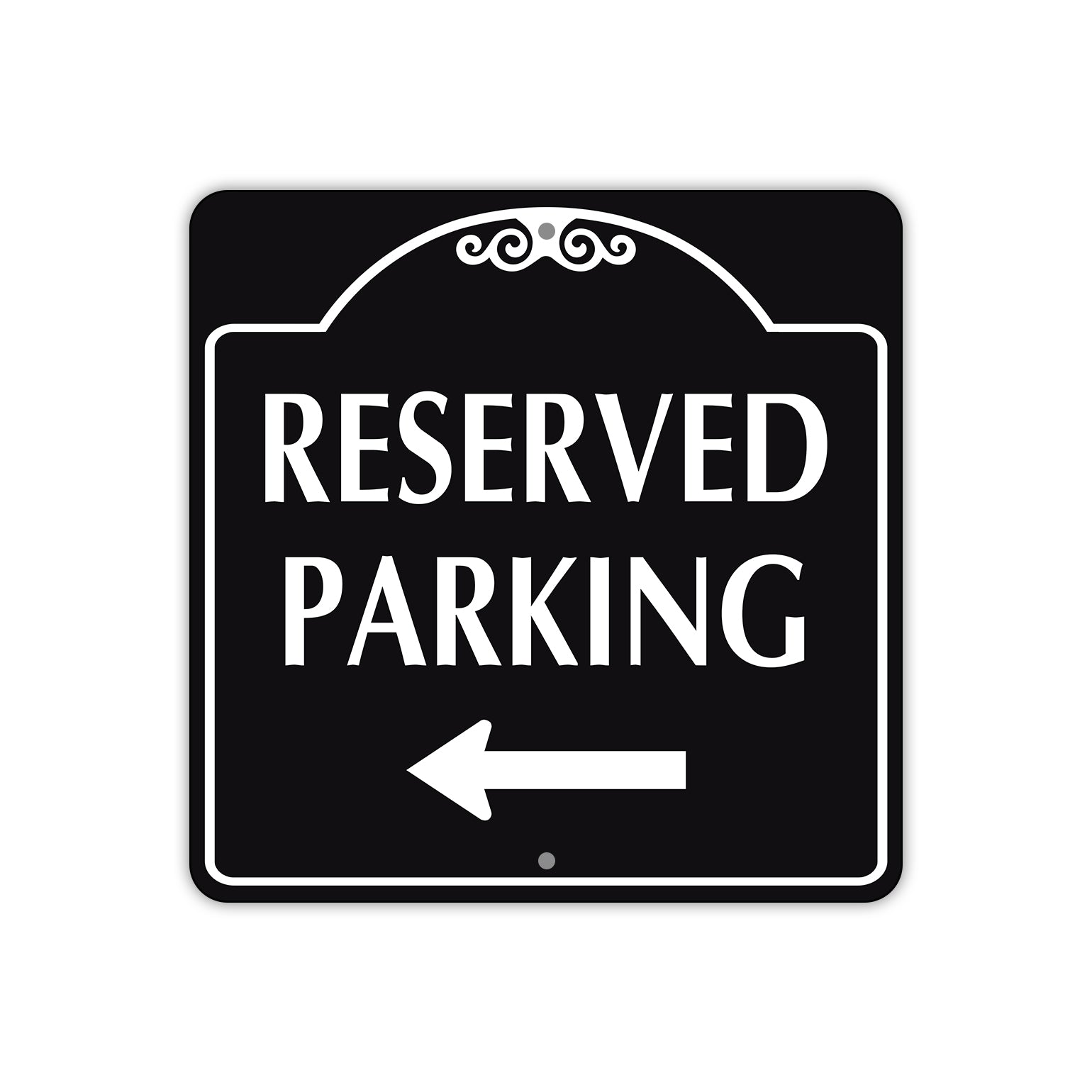 Reserved Parking Left Side Metal Sign  