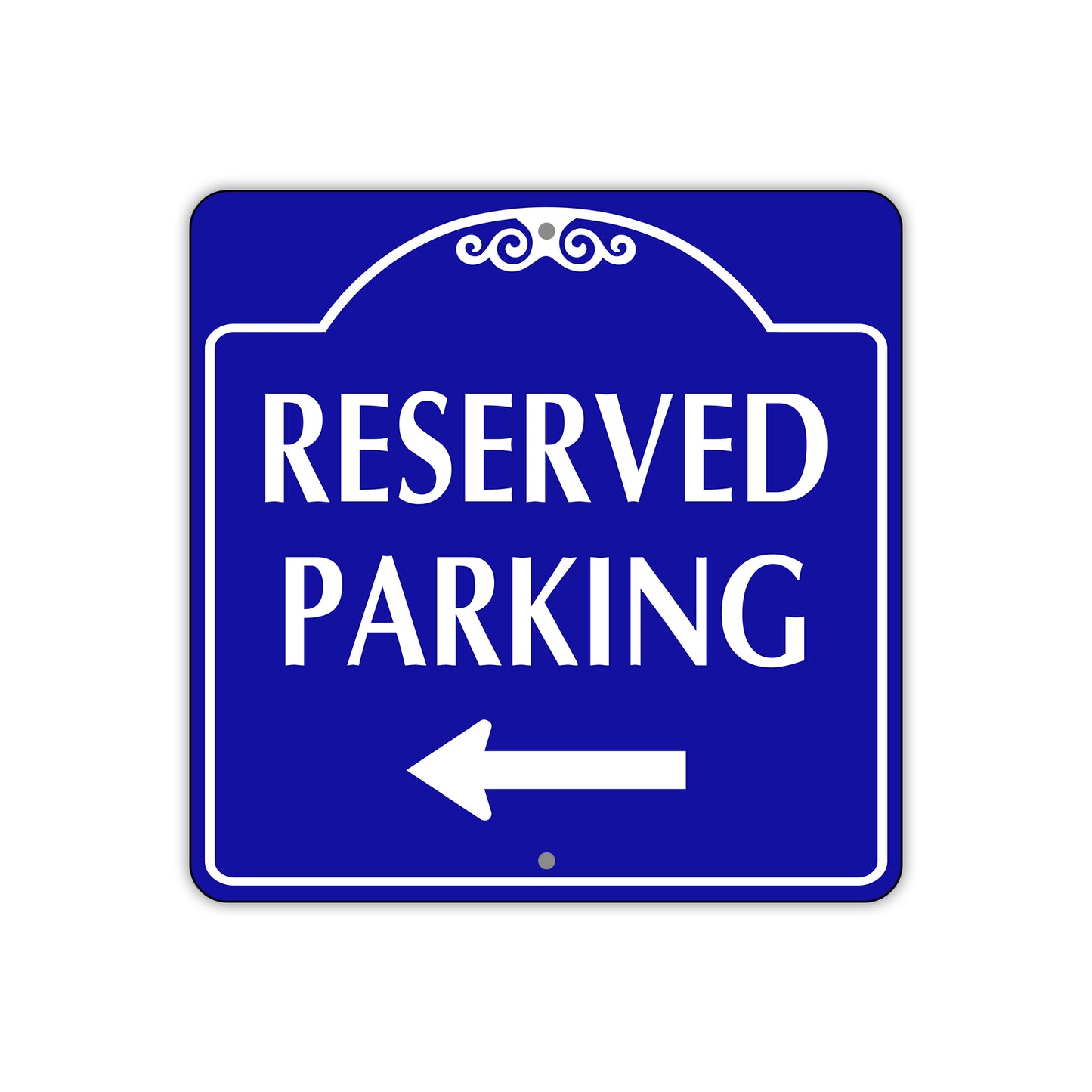 Reserved Parking Left Side Metal Sign Plate
