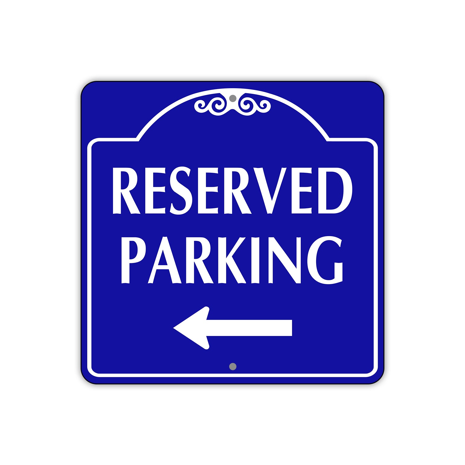Reserved Parking Left Side Metal Sign Plate