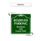Reserved Parking Residents and Guests Only Square Metal Sign Dimension