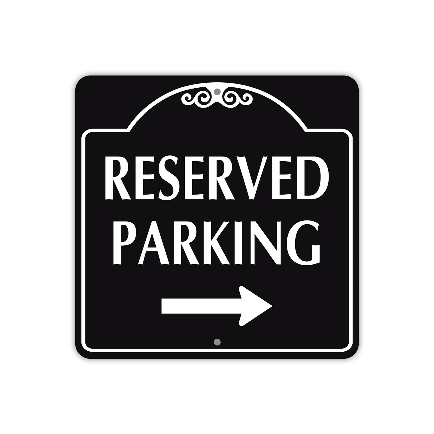 Reserved Parking Right Side Metal Square Sign  
