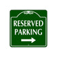 Reserved Parking Right Side Metal Square Sign Plate