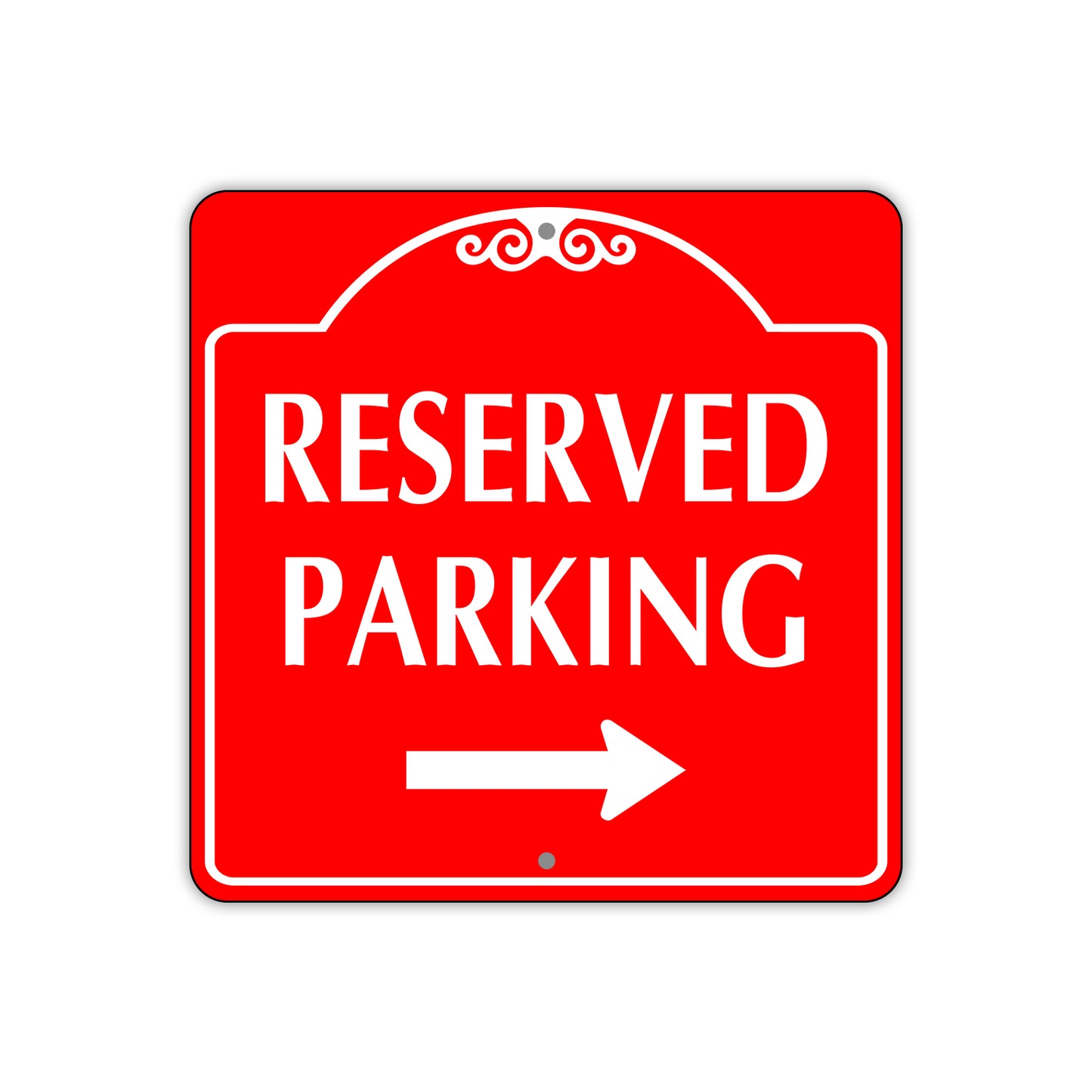 Reserved Parking Right Side Square Sign