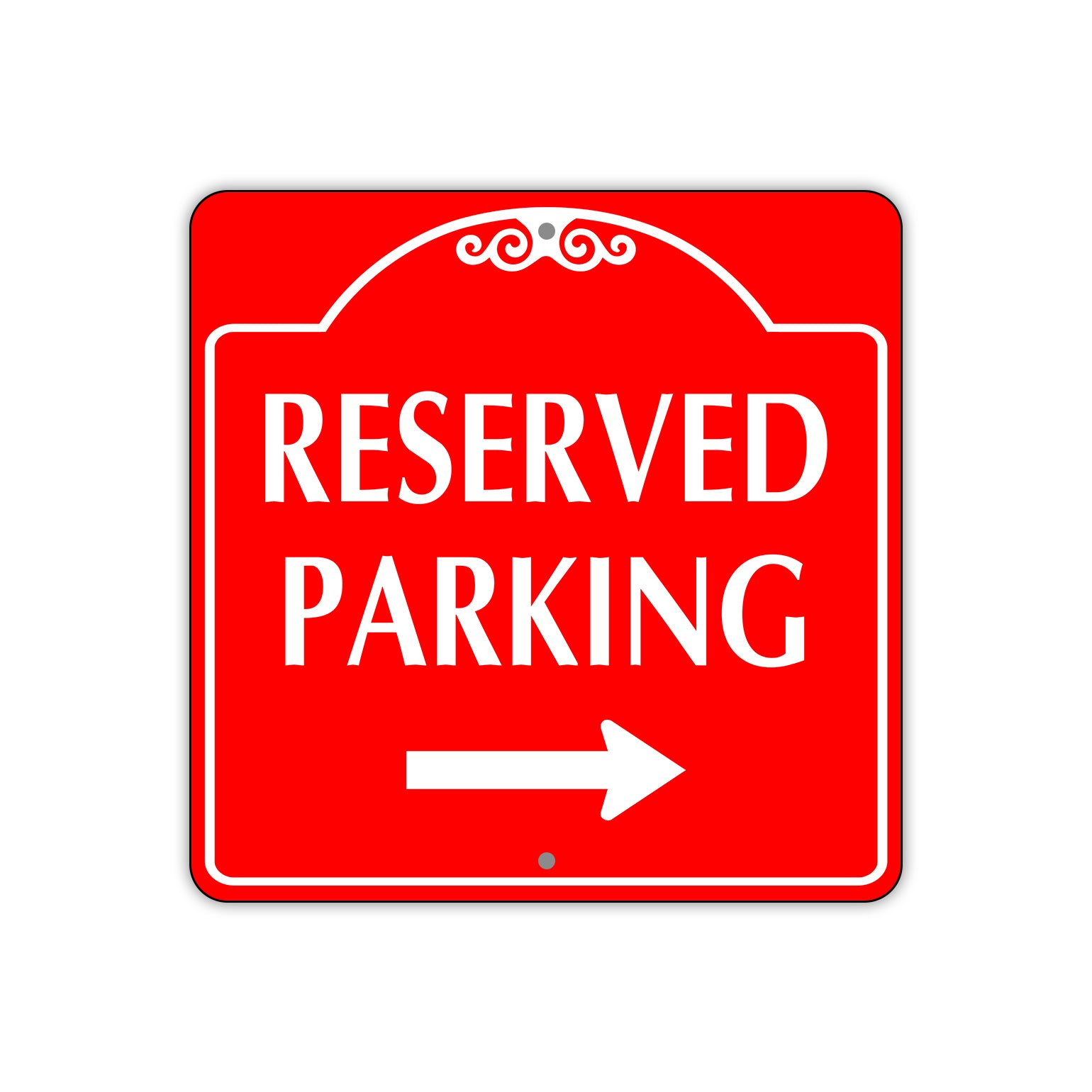 Reserved Parking Right Side Square Sign