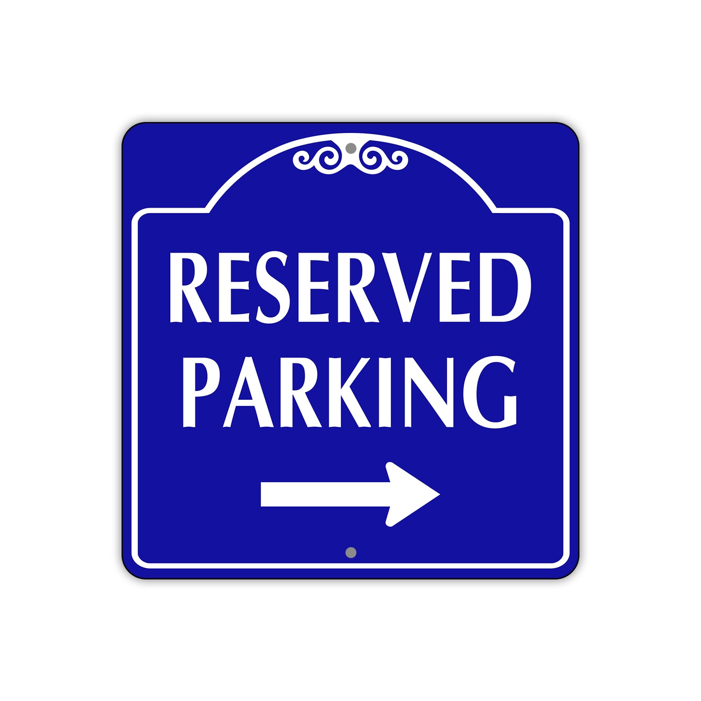 Reserved Parking Right Side Square Sign Plate