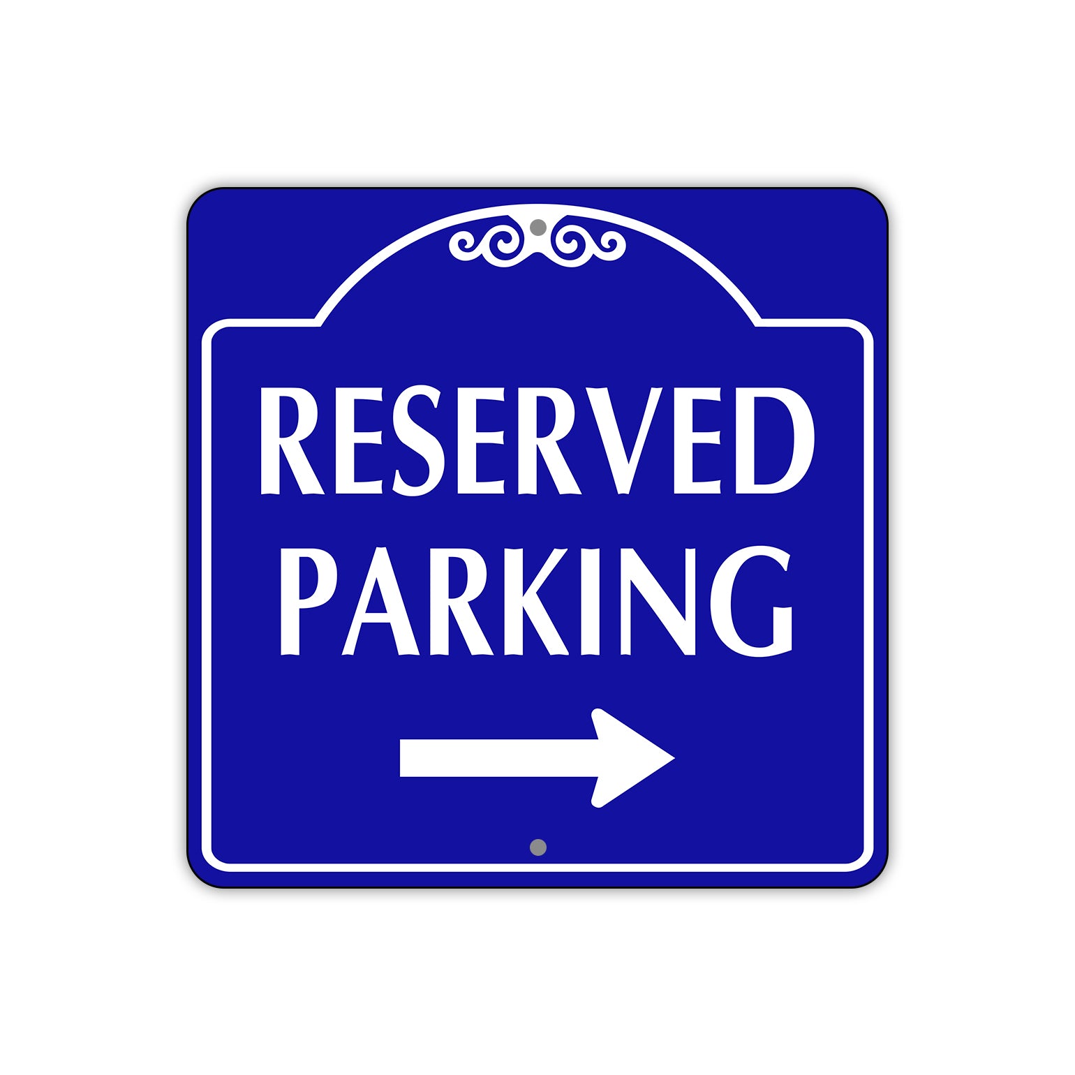 Reserved Parking Right Side Square Sign Plate