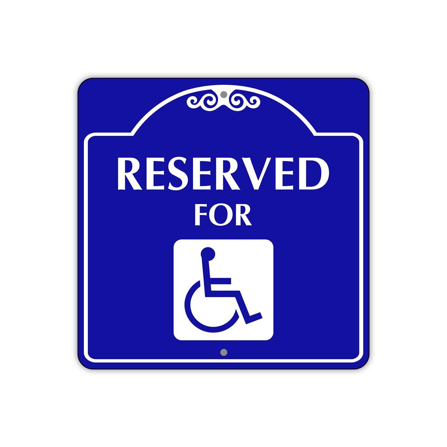Reserved for Handicap Square Colour Metal Sign Plate