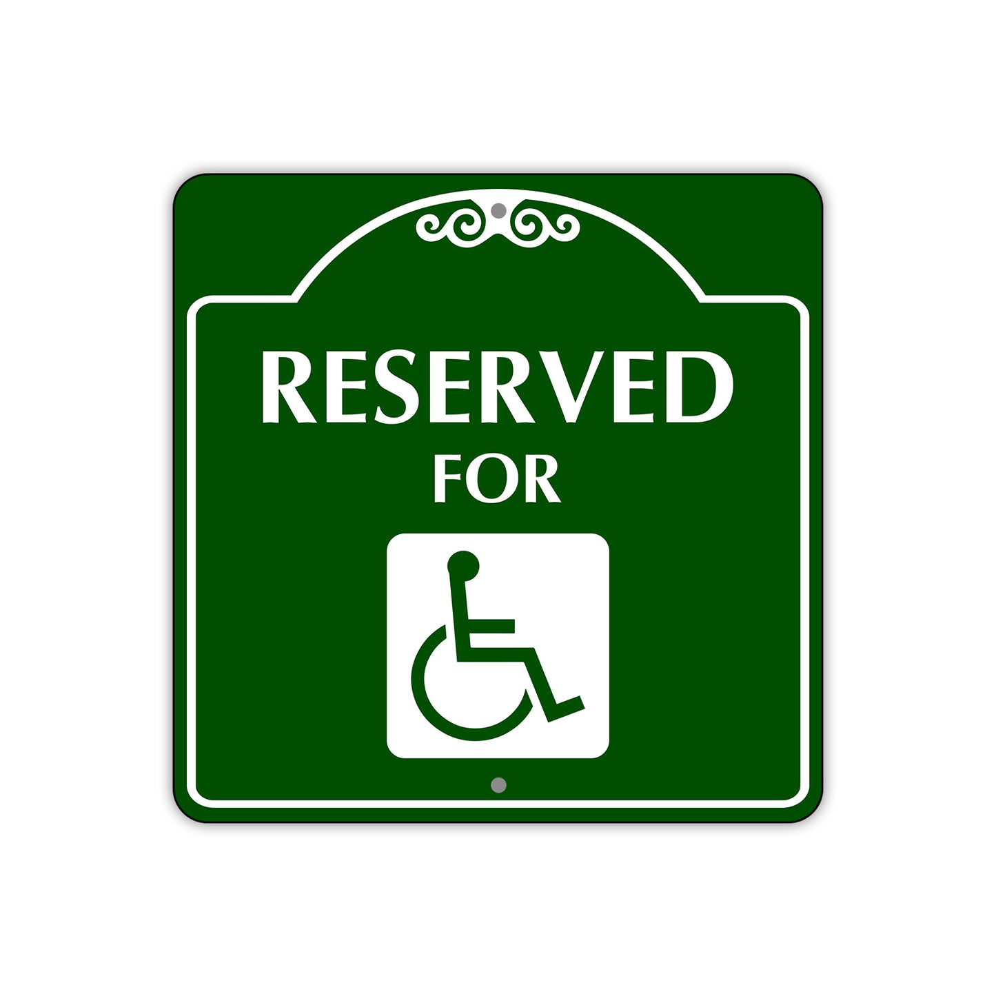 Reserved for Handicap Square Colour Sign Plate