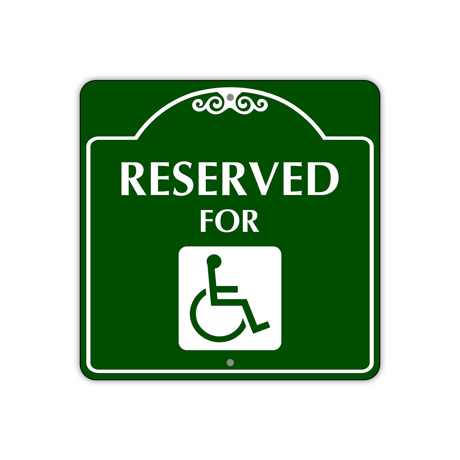 Reserved for Handicap Square Colour Sign Plate