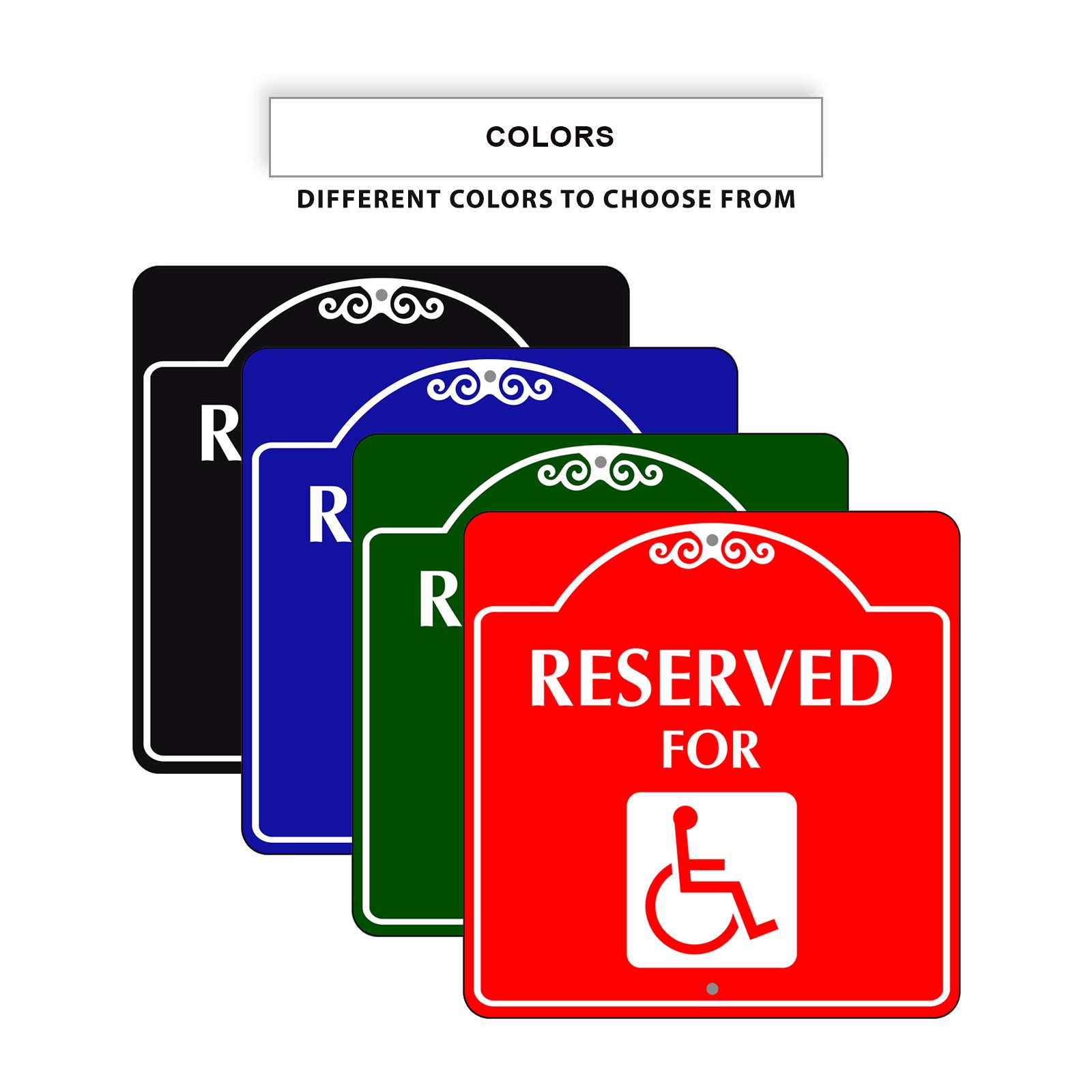 Reserved for Handicap Square Signs