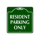 Resident Parking Only Square Metal Sign