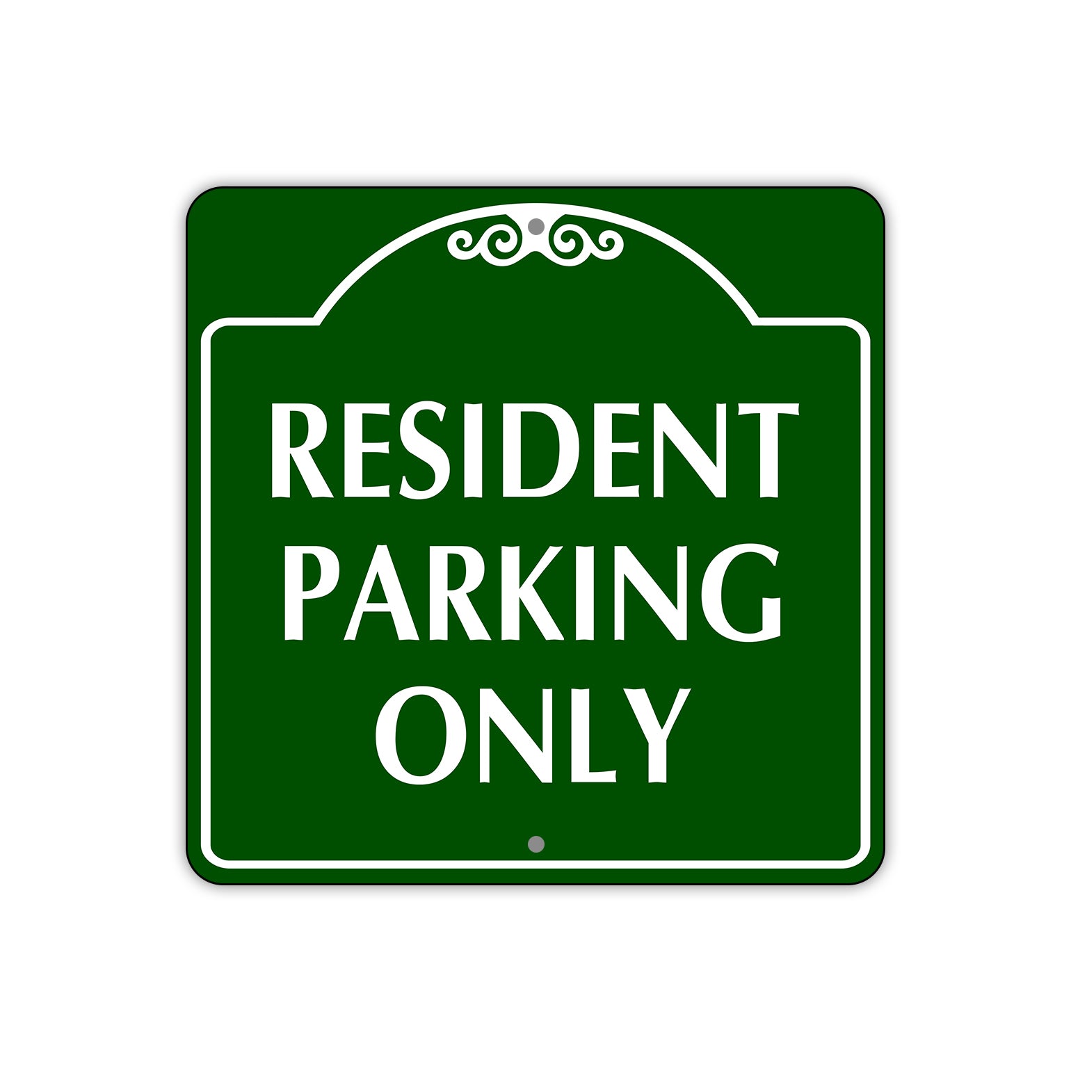 Resident Parking Only Square Metal Sign