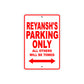 Reyansh's Name Parking Only All Others Will Be Towed Metal Sign Plate