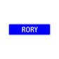 Rory Street Metal Sign Plate
