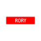 Rory Street Sign
