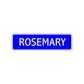 Rosemary Street Metal Sign Plate