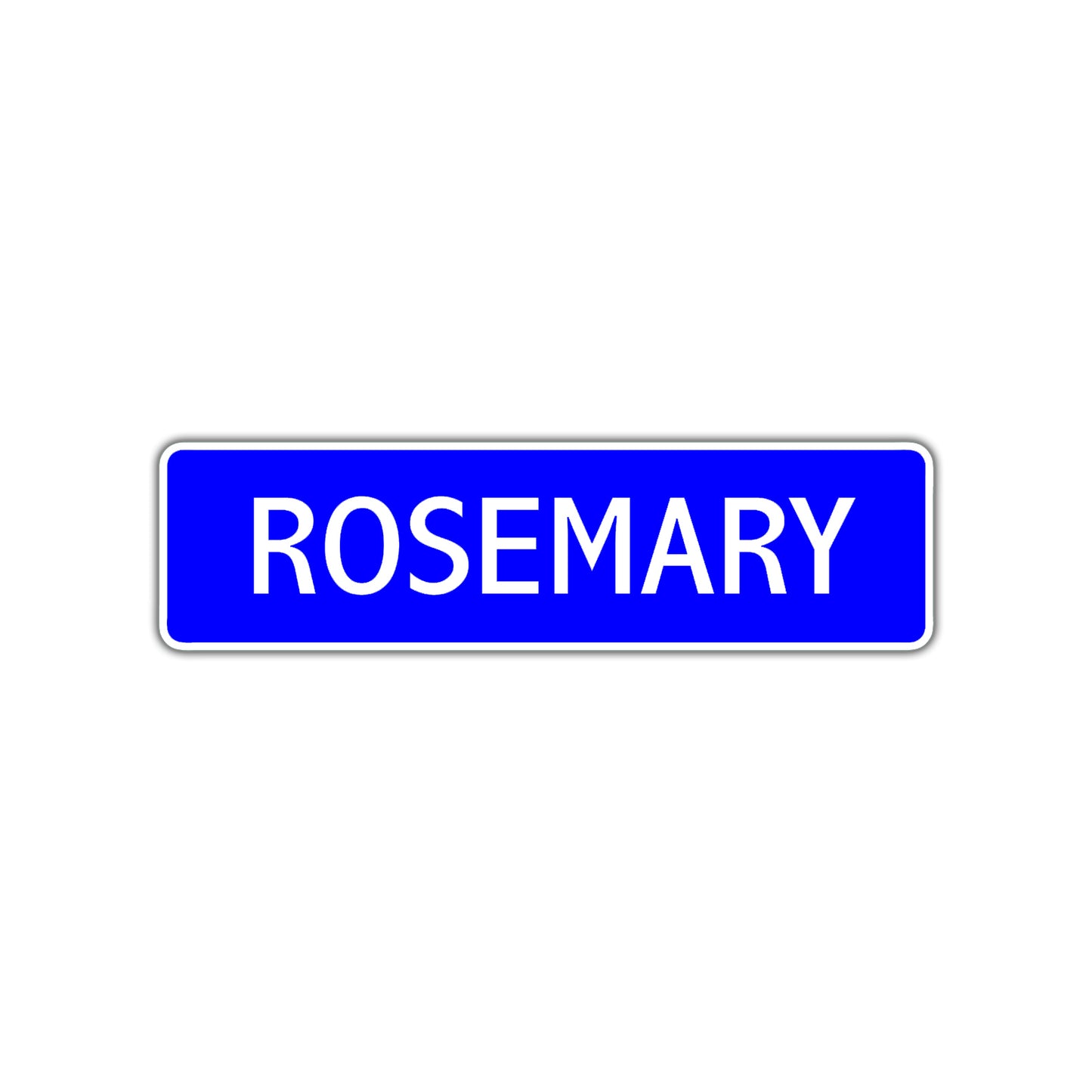 Rosemary Street Metal Sign Plate