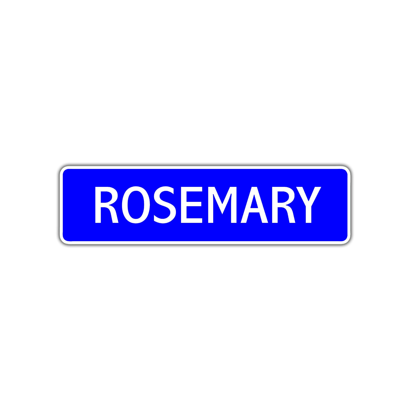 Rosemary Street Metal Sign Plate