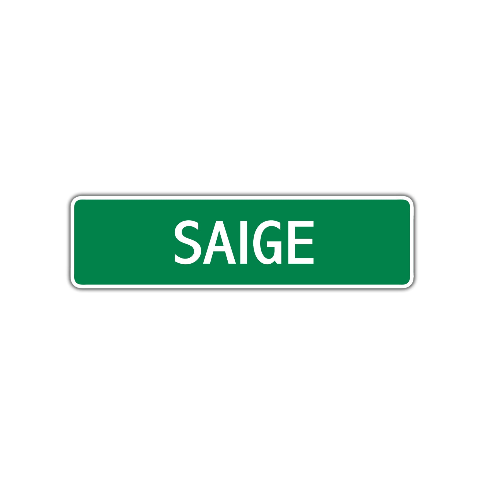 Saige Street Sign Plate