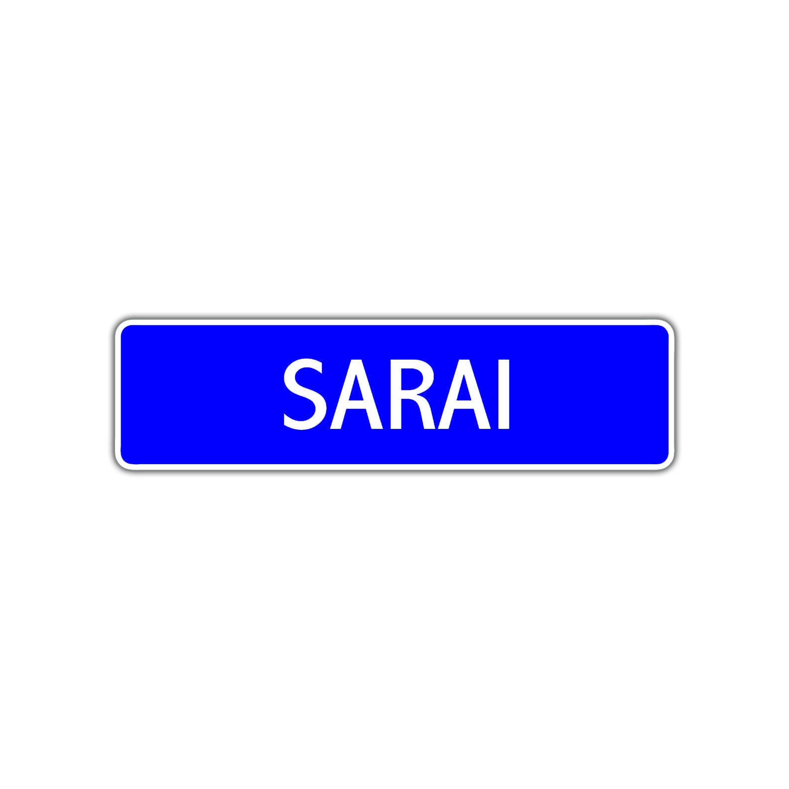 Sarai Street Metal Sign Plate