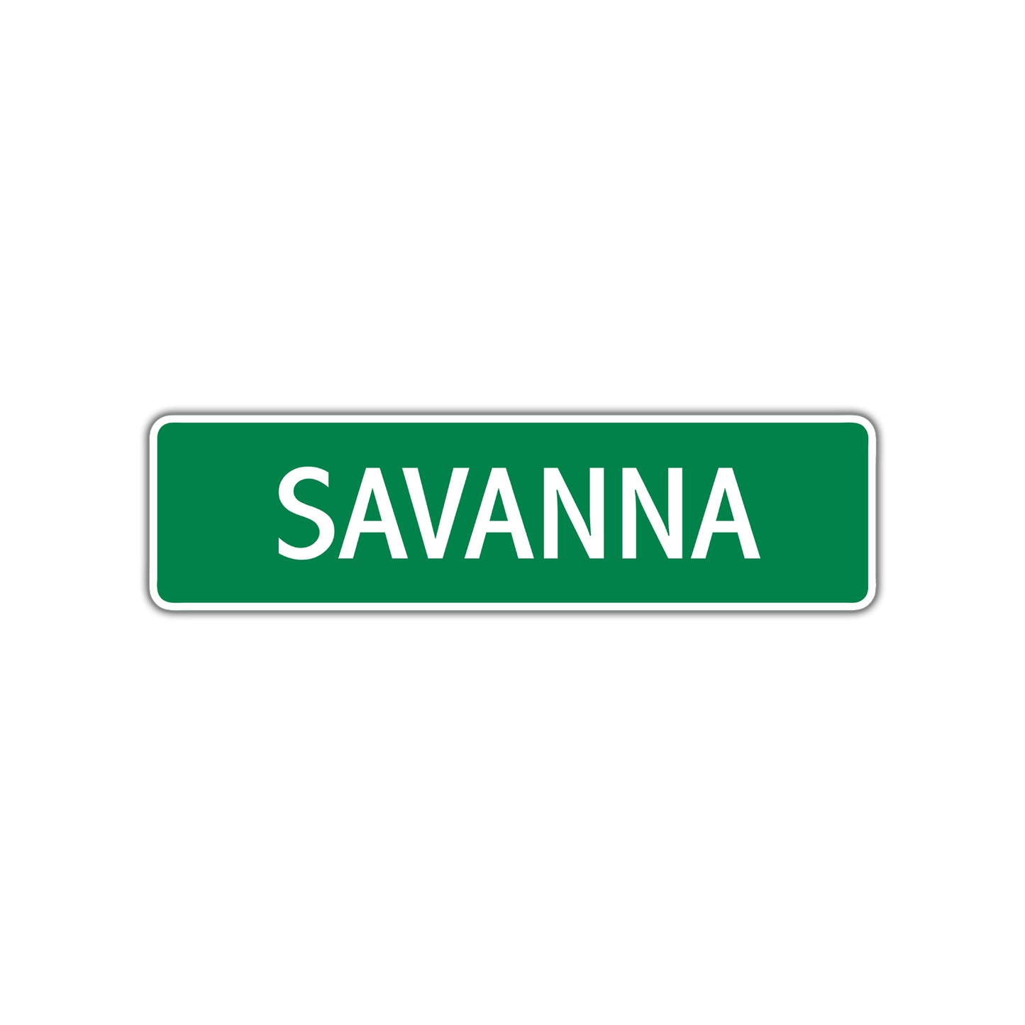 Savanna Street Metal Sign