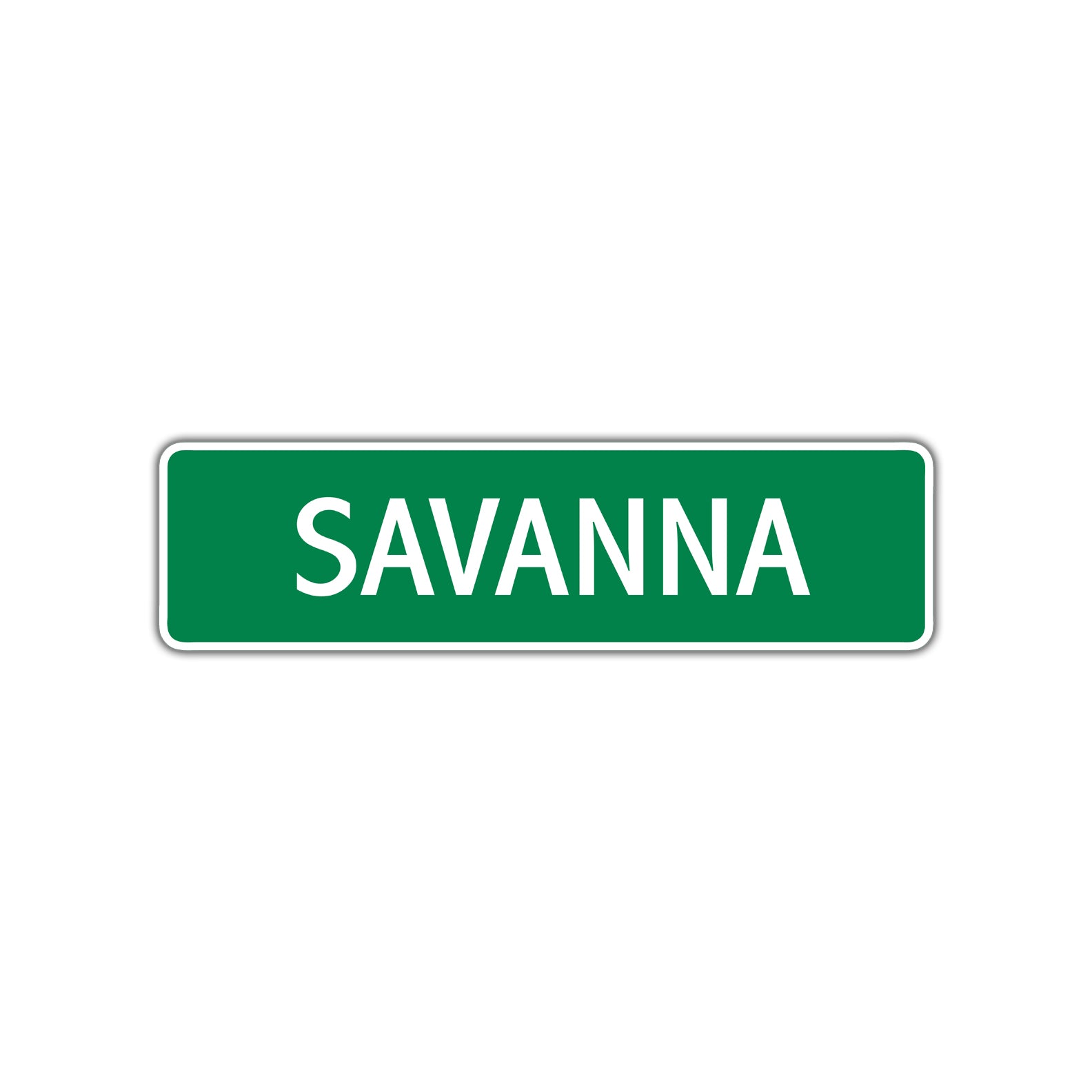 Savanna Street Metal Sign