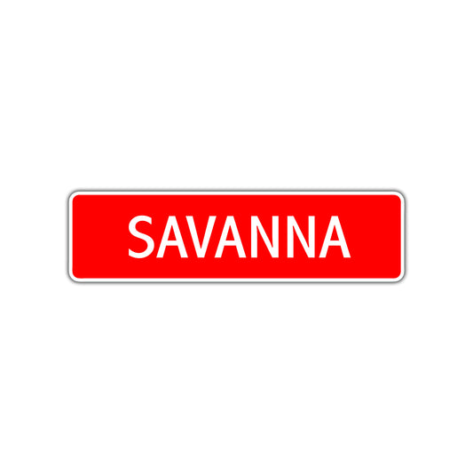 Savanna Street Sign