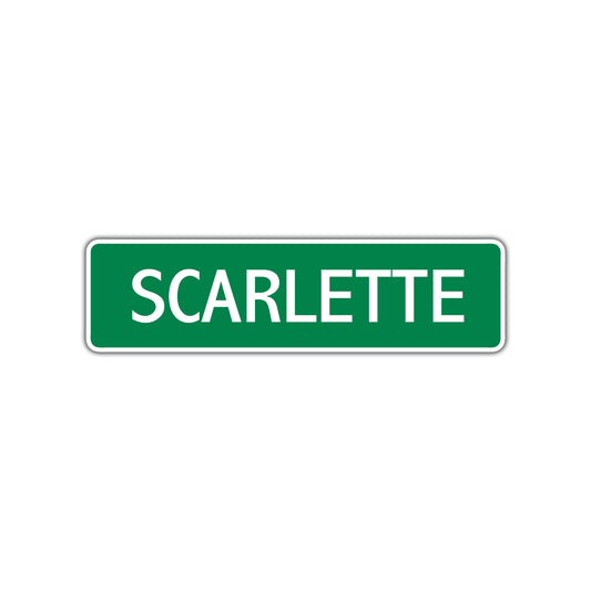 Scarlette Street Sign