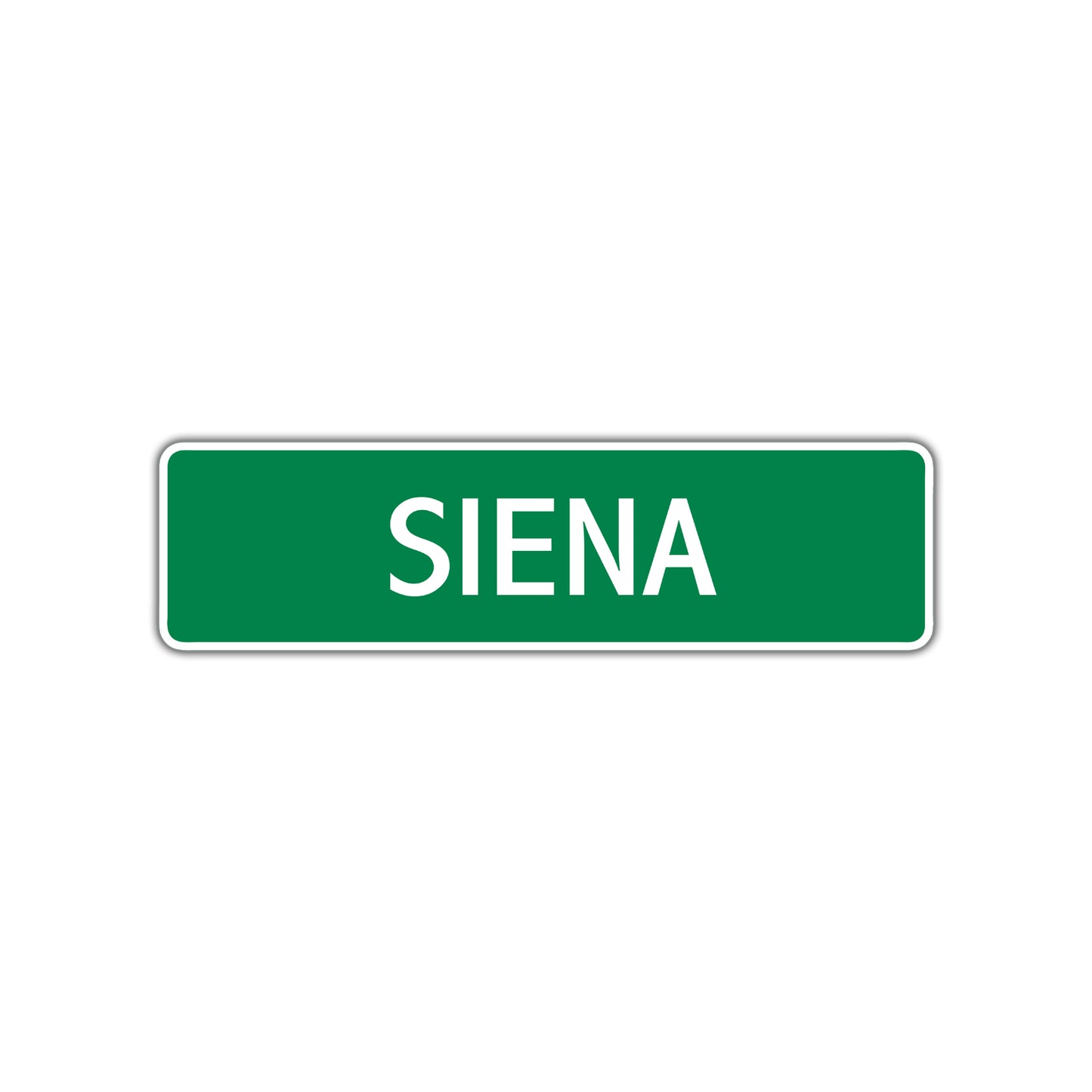 Siena Street Metal Sign Plate