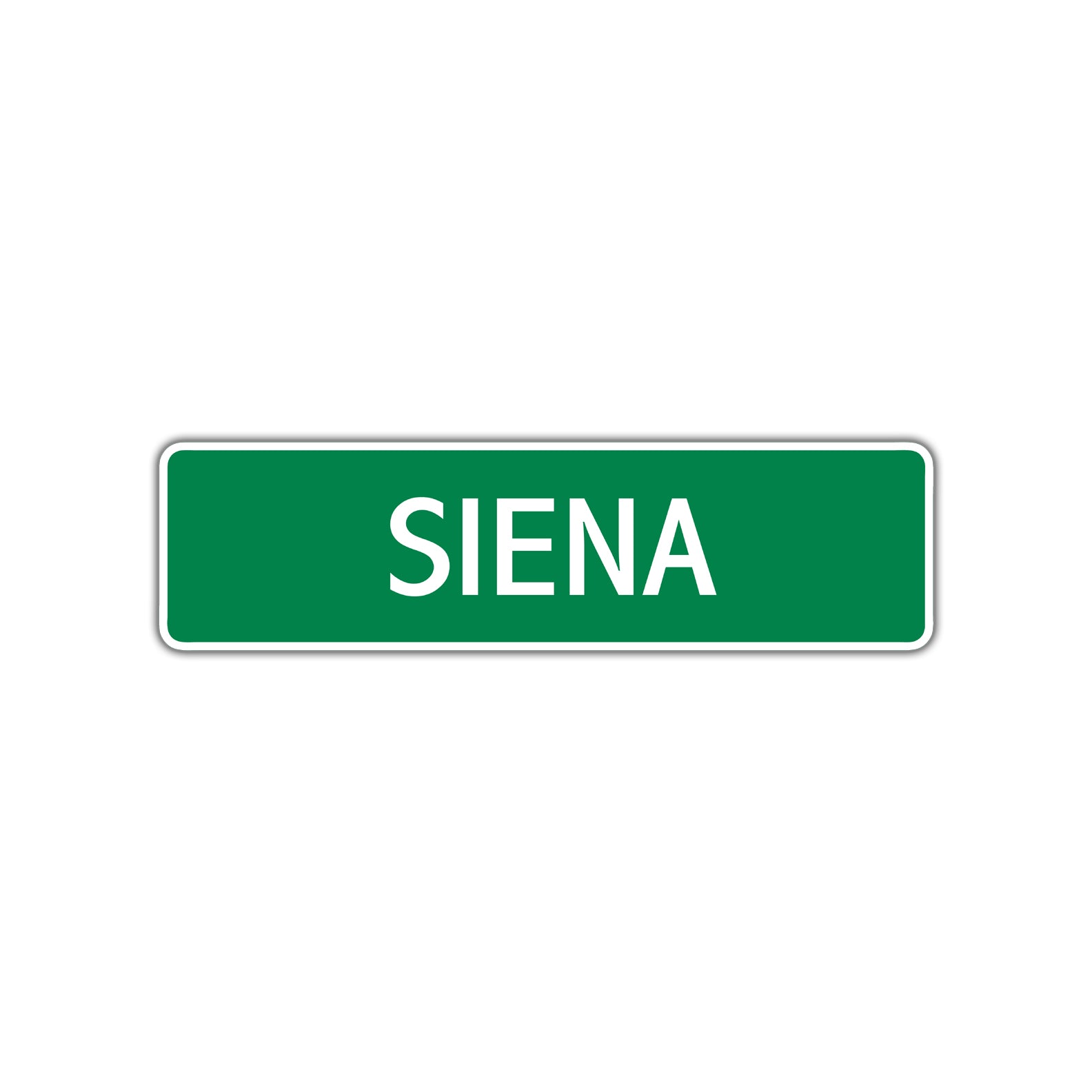 Siena Street Metal Sign Plate