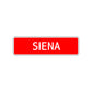 Siena Street Sign Plate