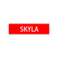 Skyla Street Sign