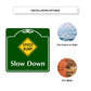 Speed Bump Slow Down Square Sign Installation Options