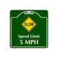 Speed Limit 5 MPH Square Aluminum Sign