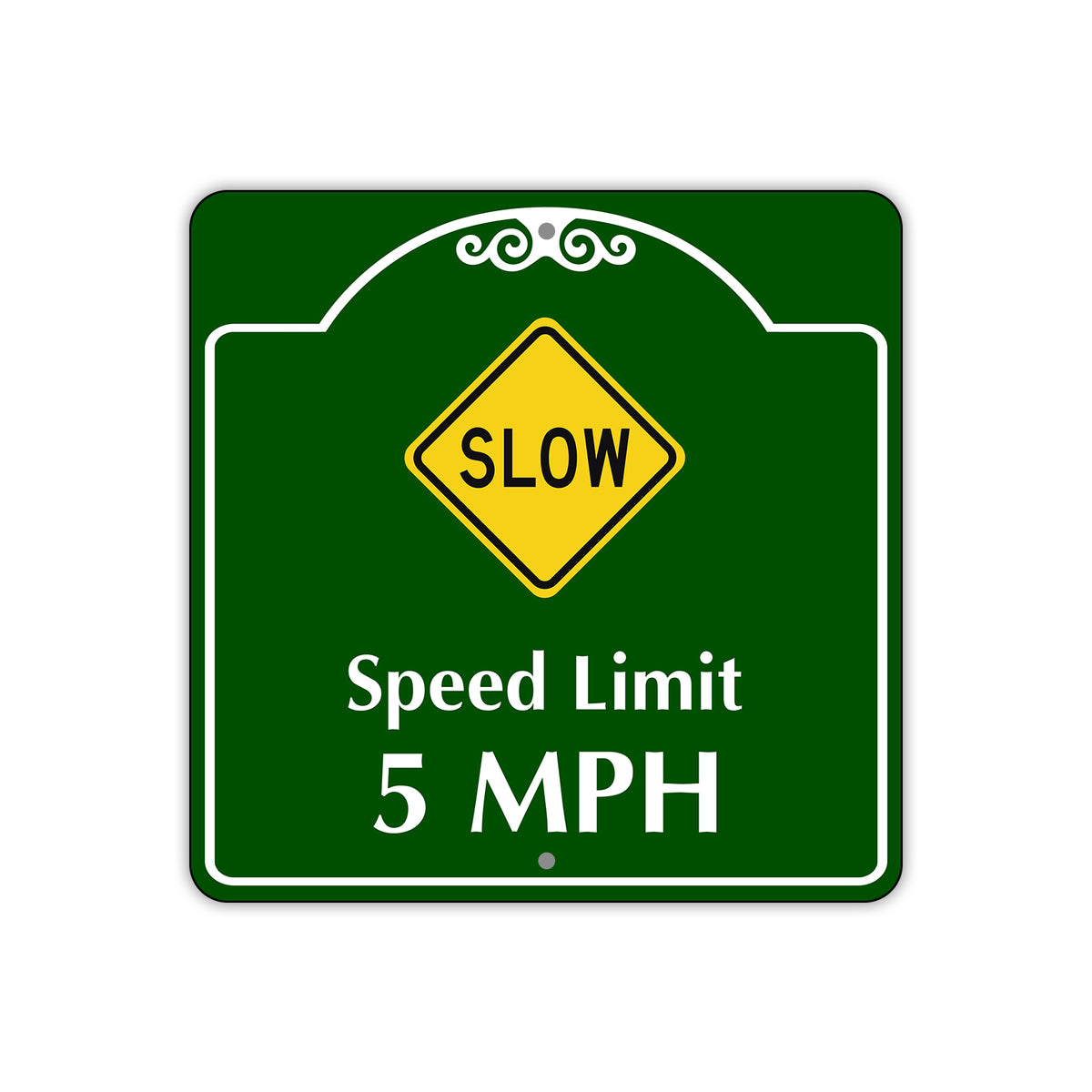 5mph Sign Square Sign Speed Limit 5 MPH Square Aluminum Metal Sign – Sign Fever