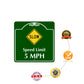 Speed Limit 5 MPH Square Aluminum Sign Process
