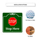 Stop Here Square Aluminum Metal Sign Installation Options