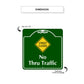 Street Close No Thru Traffic Square Sign Plate Dimensions