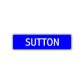 Sutton Street Metal Sign Plate