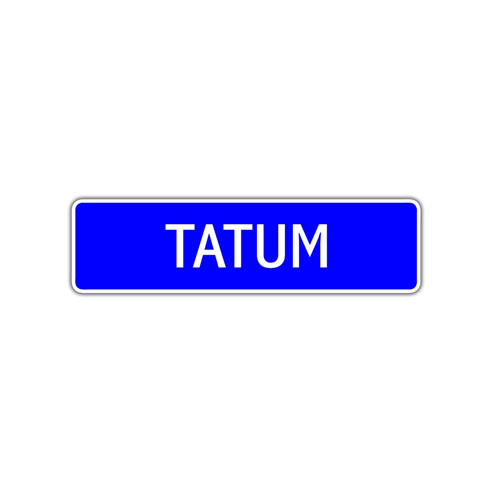 Tatum Street Metal Sign Plate