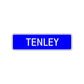 Tenley Street Metal Sign Plate
